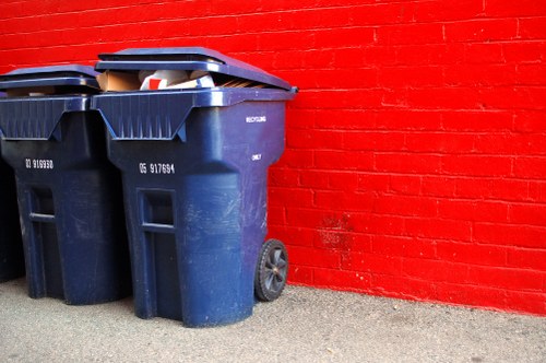 Professional waste clearance team at work