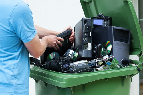 Professional builders waste clearance team at work