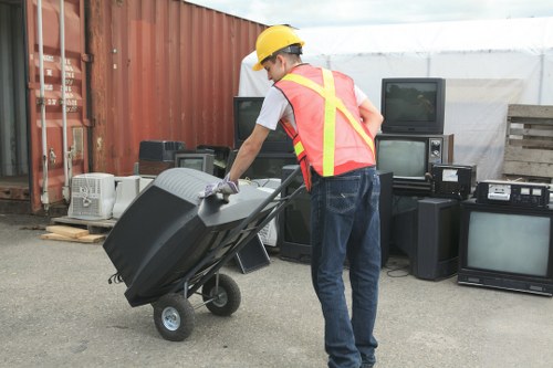 Modern equipment used for safe waste disposal at construction sites.