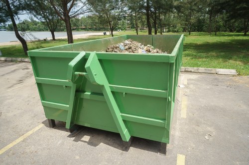 Local waste clearance service team in action